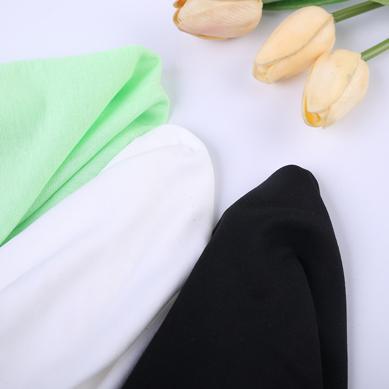 绿色针织面料铜氨丝珠面软糯面料透气舒适春夏装材料细节图