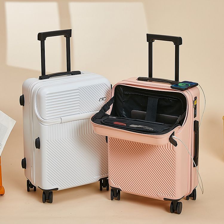 Women's multi-functional suitcase: 20-inch handle carry-on suitcase, 24-inch large-capacity front-opening travel suitcase, combination suitcase details Picture