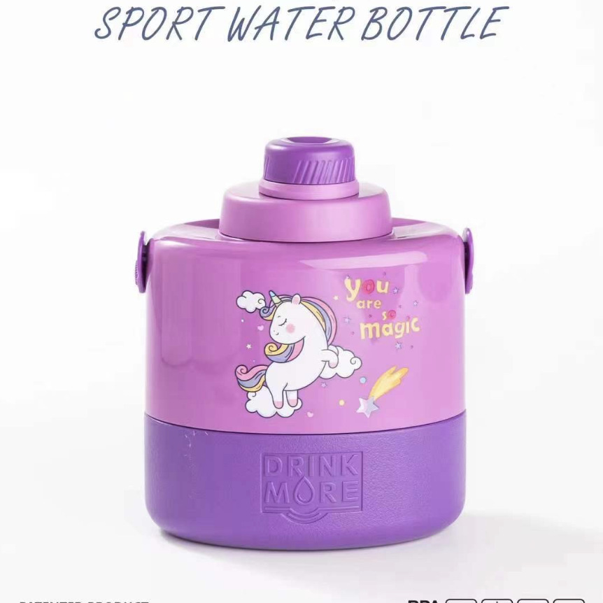 A298B万福乐动儿童运动水壶椭圆形大号1350ml卡通水杯