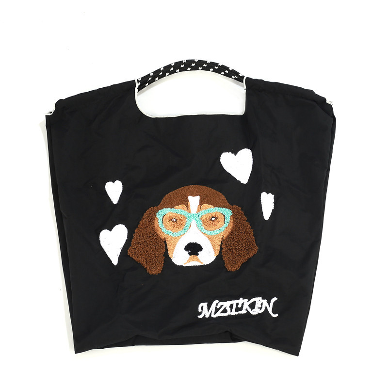Bolsa de compras bordada para mujeres bolsa de mano bolsa de tela oxford bolsa de compras bordada de nylon resistente al agua para llevar a mano bolsa de un solo hombro Item Picture