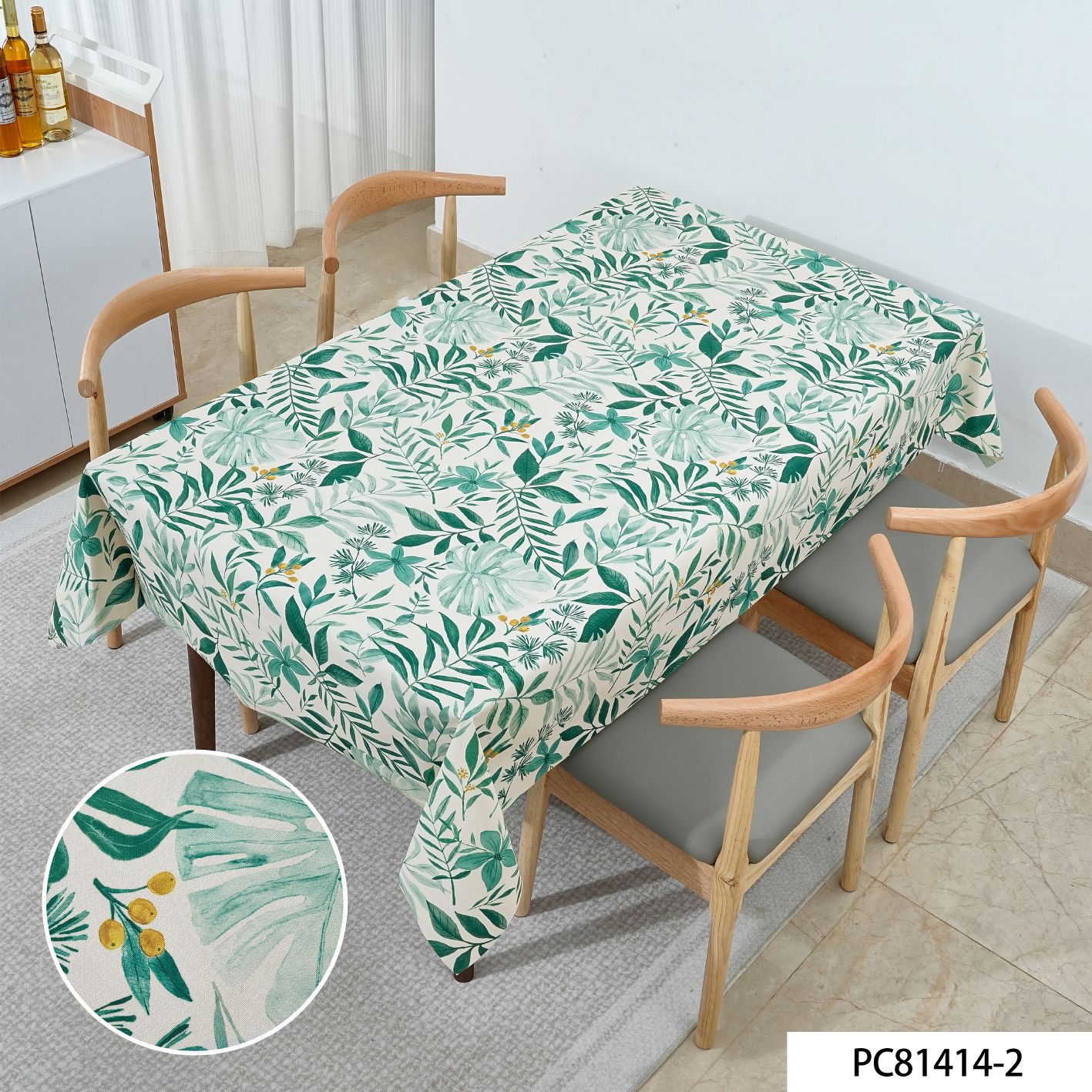 Transfronterizo nórdico imitación algodón lino tela de mesa artística mantel impermeable al agua y al aceite mesa de centro cubierta mantel rectangular premium sense Specification image