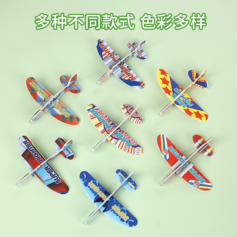 Mini hand-thrown small aircraft foam, colorful children's toy models, street stall gifts, cross-border wholesale for kindergartens Specification image