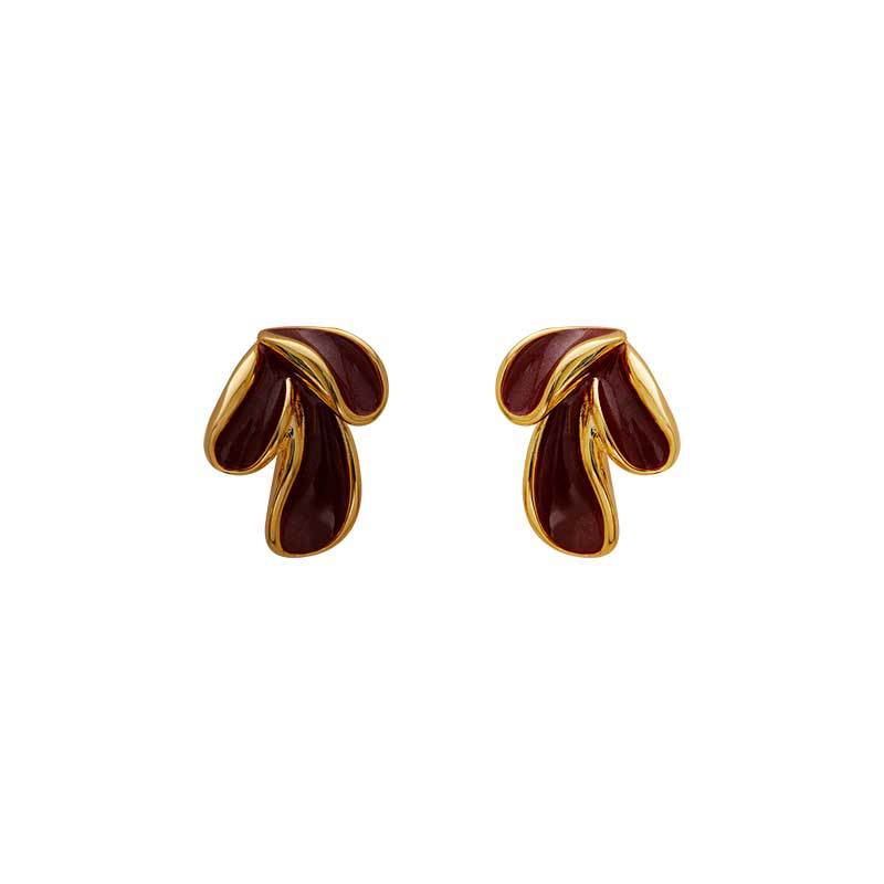 Hyacinth esmalte francés gotas de aceite pendientes geométricos moda mujer luz lujo premium sensation earpieces 2025 nuevo tik yin boom Item Picture