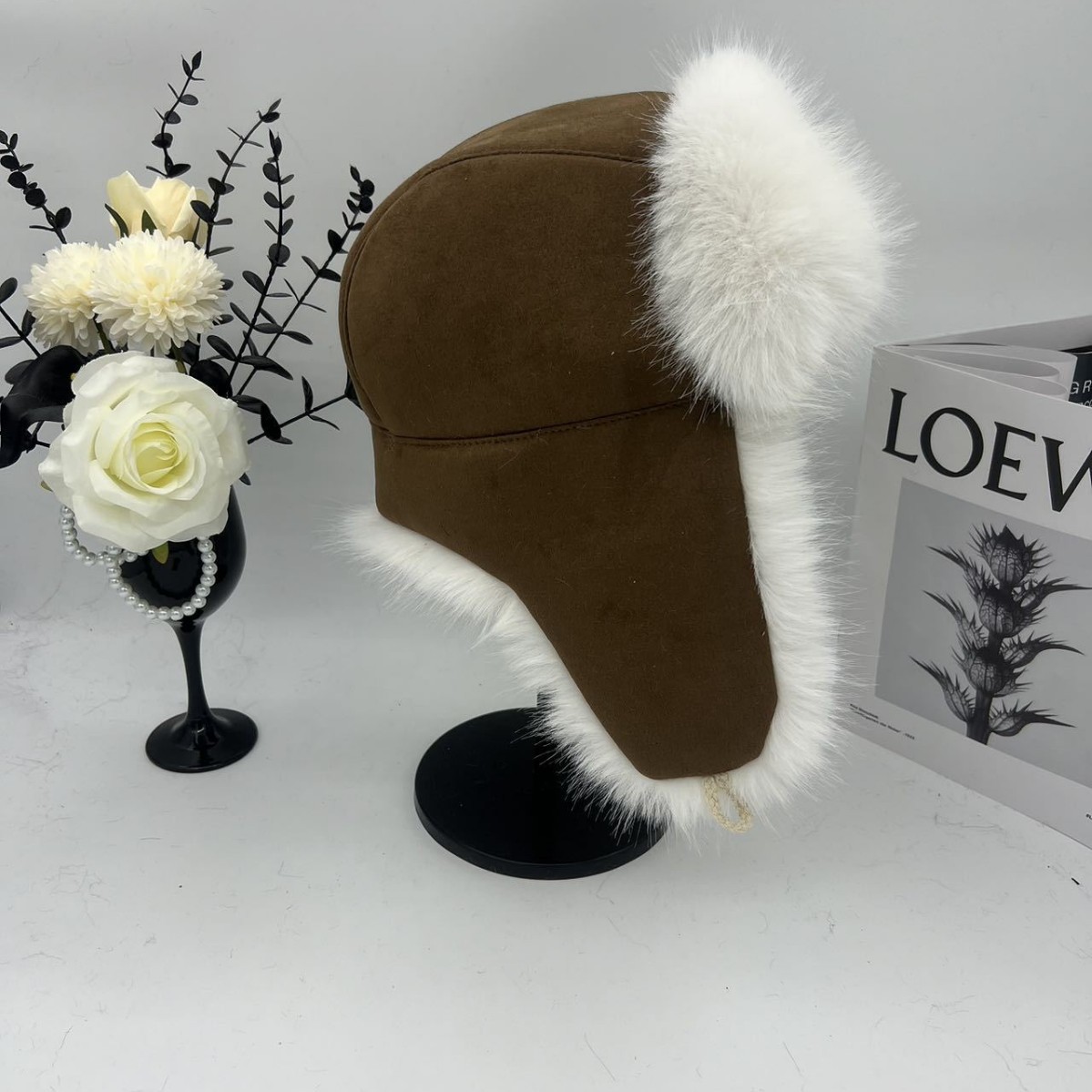 Thickened, warm, simple, fashionable, sweet, cute and furry Japanese-style winter cycling windproof and warm ear-protecting cap by Lei Feng Specification drawing