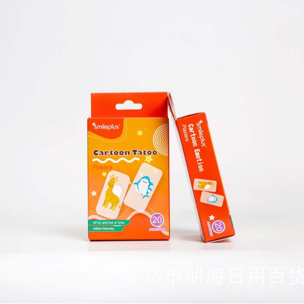 厂家直销卡通儿童PE组合创可贴长颈鹿鲨鱼图案仅供外贸出口产品图