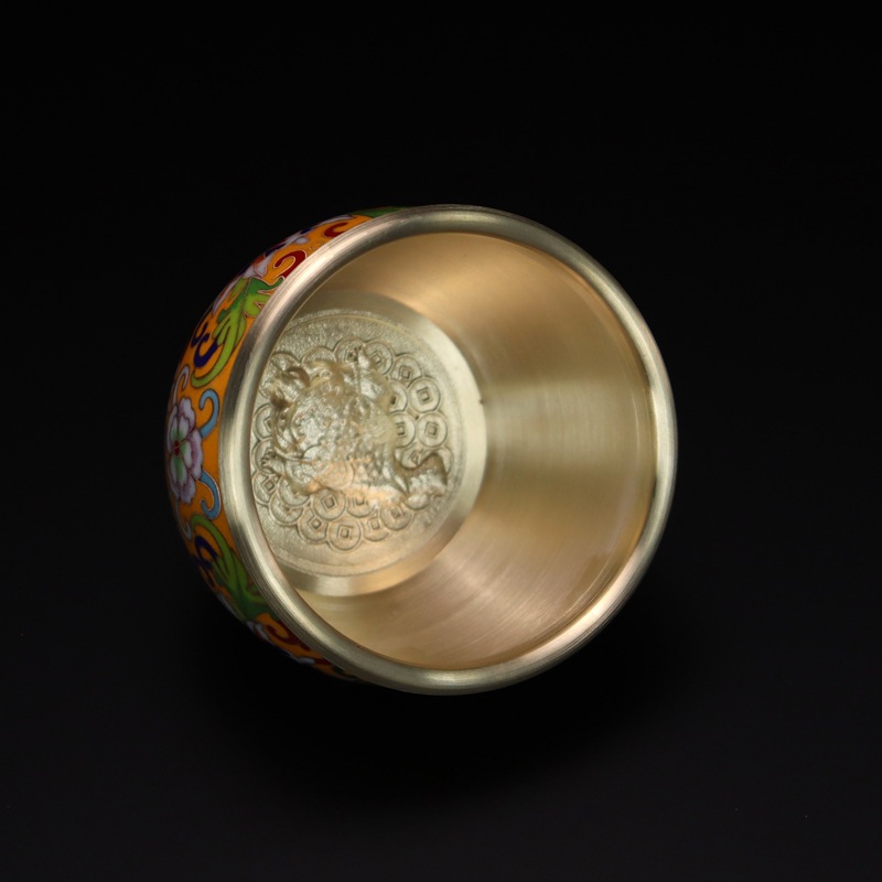 Beijing Cloisonne feng shui ornaments for attracting and gathering wealth - traditional cast copper cloisonne low-temperature enamel wrapped branch wealth VAT Specification image