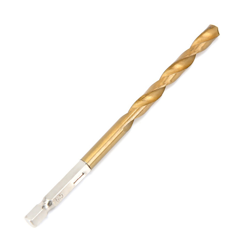 13pcs hexagonal handle twist drill, high-speed steel, electric drill, wood, plastic, titanium-coated twist drill set details Picture