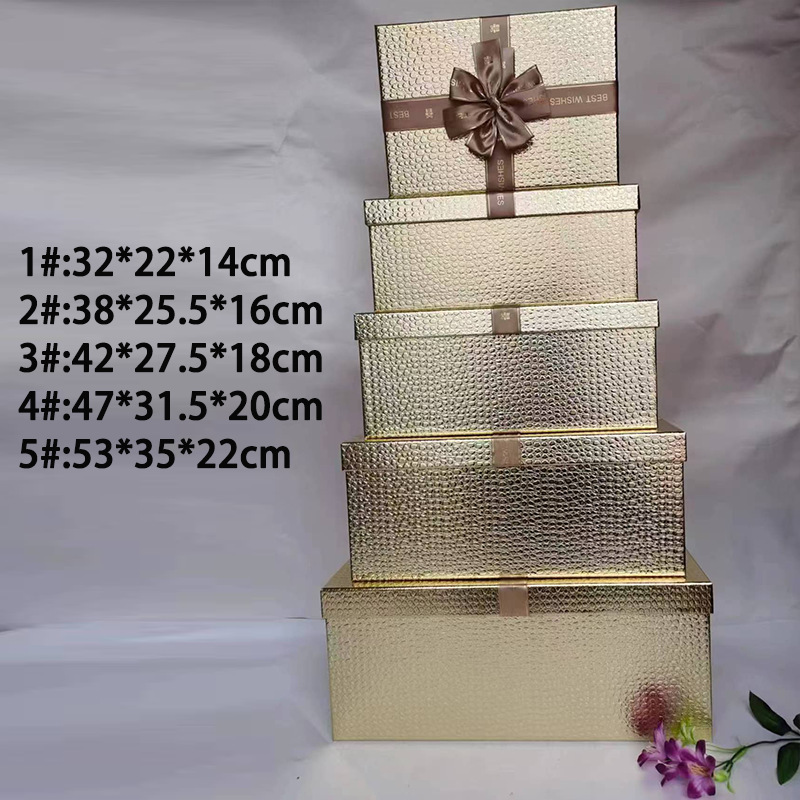 Golden gift box stacking, golden gift box souvenir, gift box packaging box, gift box souvenir