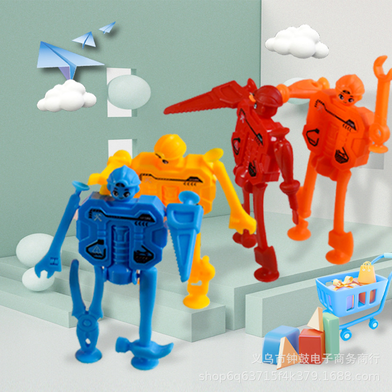 跨境拼装工具机器人吸盘玩具科教益智玩具吸吸乐粘粘乐过家家玩具产品图