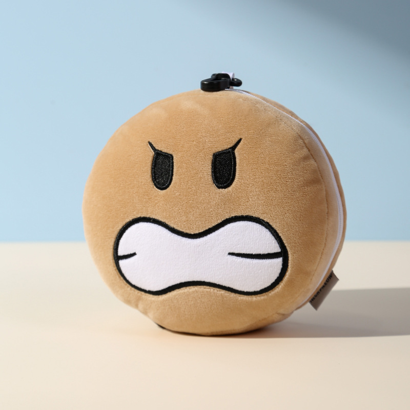 PP棉U型枕表情毛绒公仔遮光眼罩枕头二合一趴睡午休飞机旅行颈枕