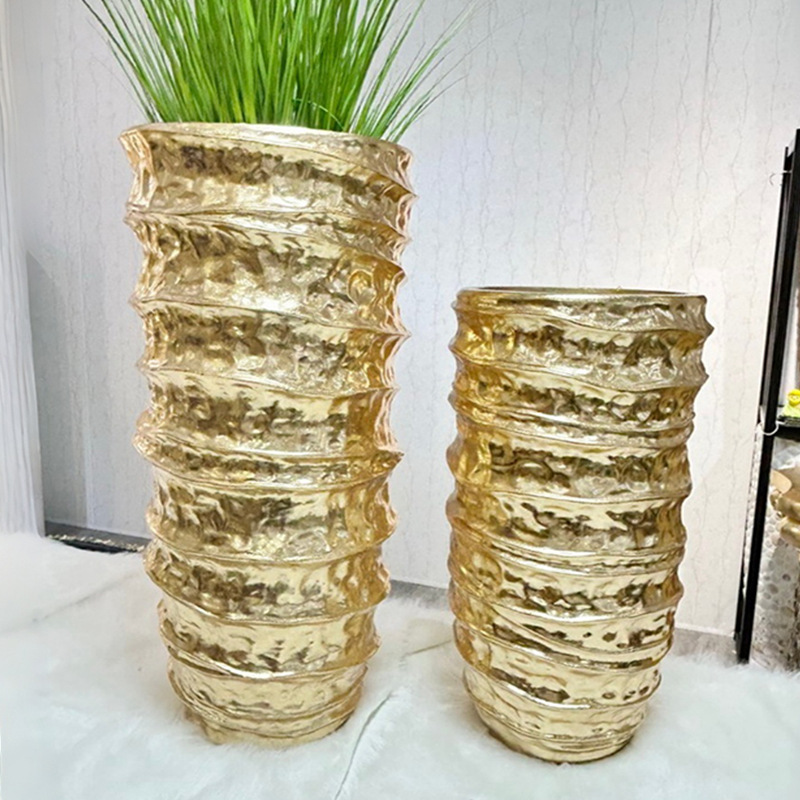 特大号陶瓷落地款花盆家用客厅阳台庭院高筒绿植花卉专用陶瓷花瓶 details Picture