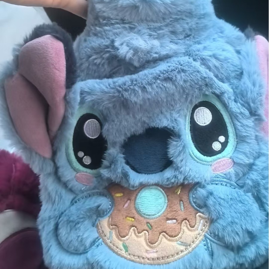 Cross-border new Stitch plush hot water bag, water-filled Stitch Strawberry Bear hot water bag, hand warmer Specification image