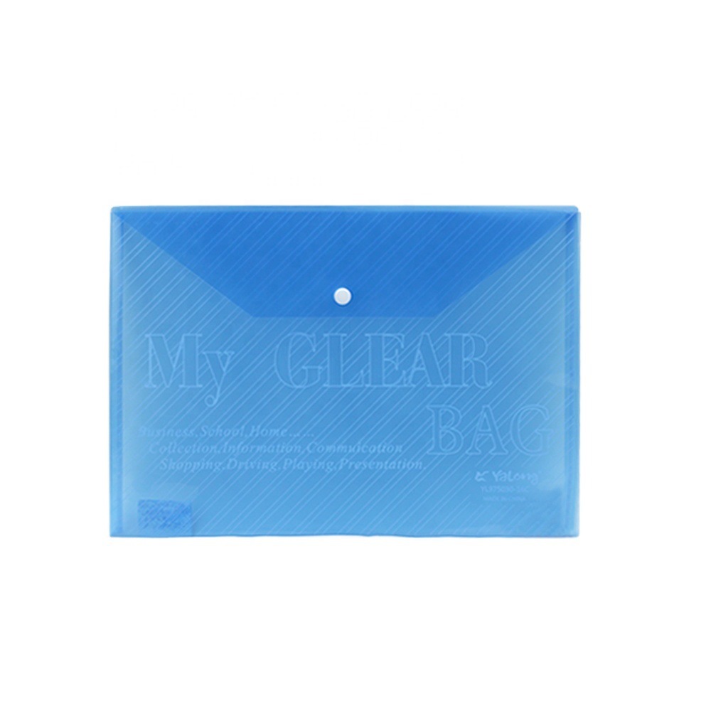Cross-border customizable LOGO file bag, A4 office filing file bag, waterproof transparent PVC material