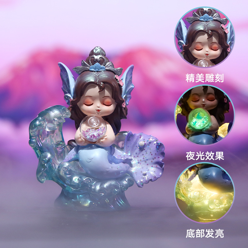 "Dreamy Mountain and Sea Spirit Beast Blind Box, multiple styles of desktop resin handicraft ornaments, cute and fun blind box ornaments wholesale. Application Scenario