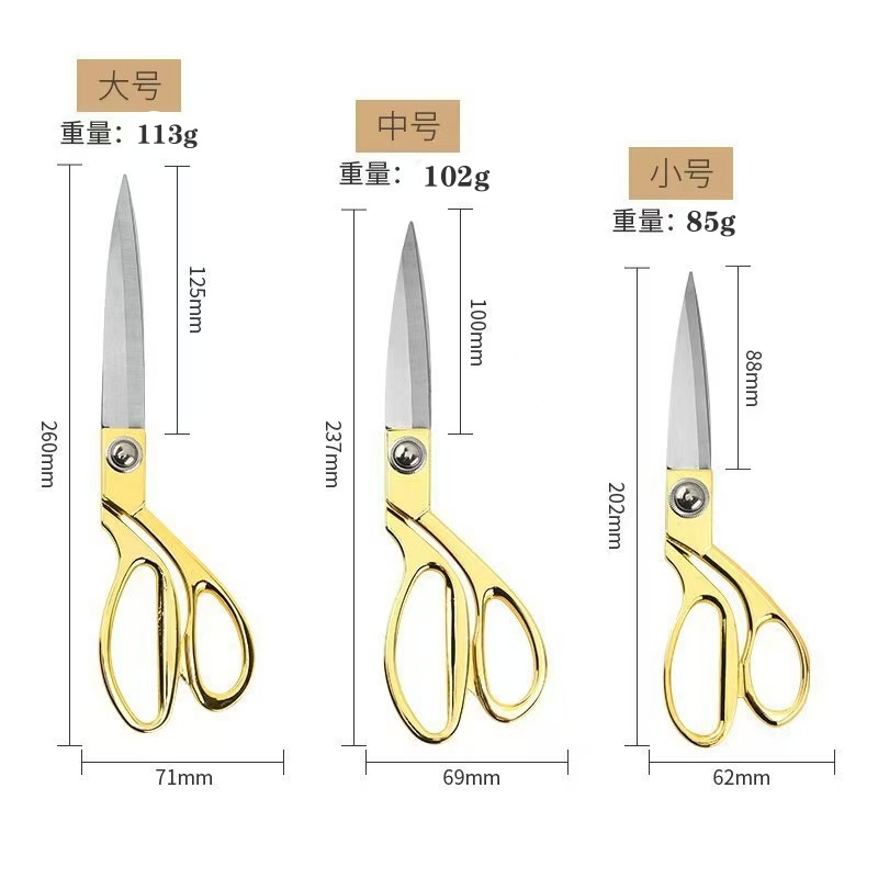 Yangjiang knife and scissors, stainless steel user scissors, tailor scissors, aluminum alloy handle, sharp fabric cutting scissors, festive opening scissors Application Scenario
