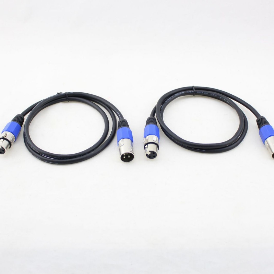 Factory direct sales of DMX signal cables, stage lighting, XLR male and bus cables, black DMX512 Pa lighting beam, dance table lamp connection cables, and various stage equipment connection cables details Picture
