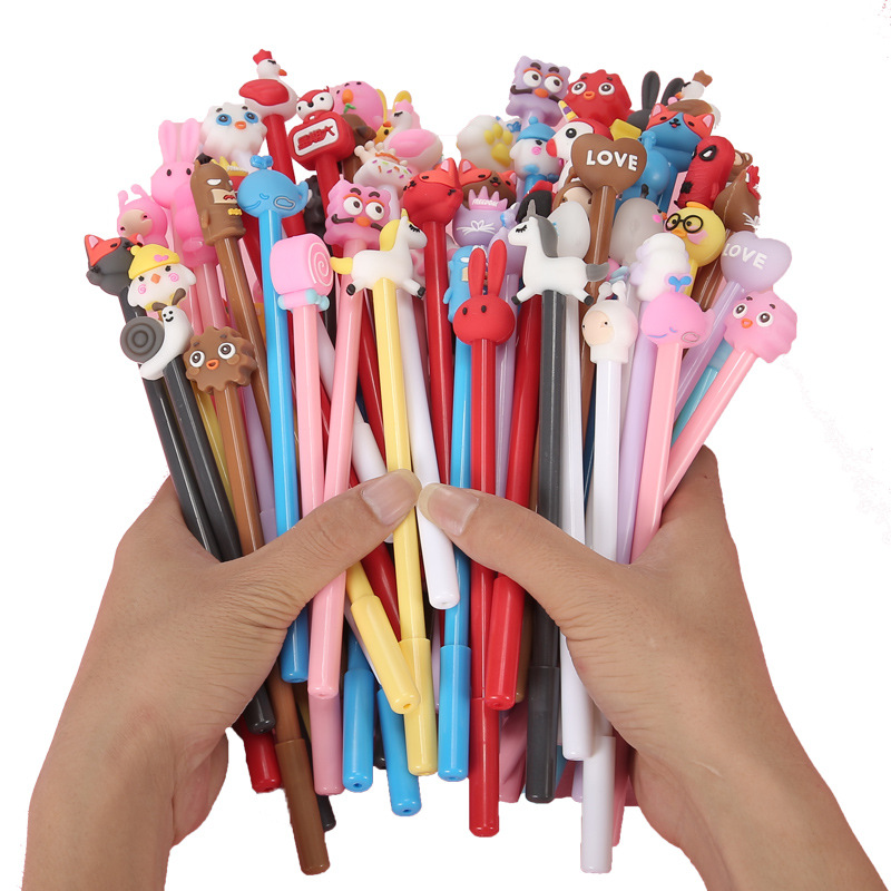Colorful cartoon-shaped pens, children's creative drawing stationery, cute colored pen sets, student supplies Item Picture