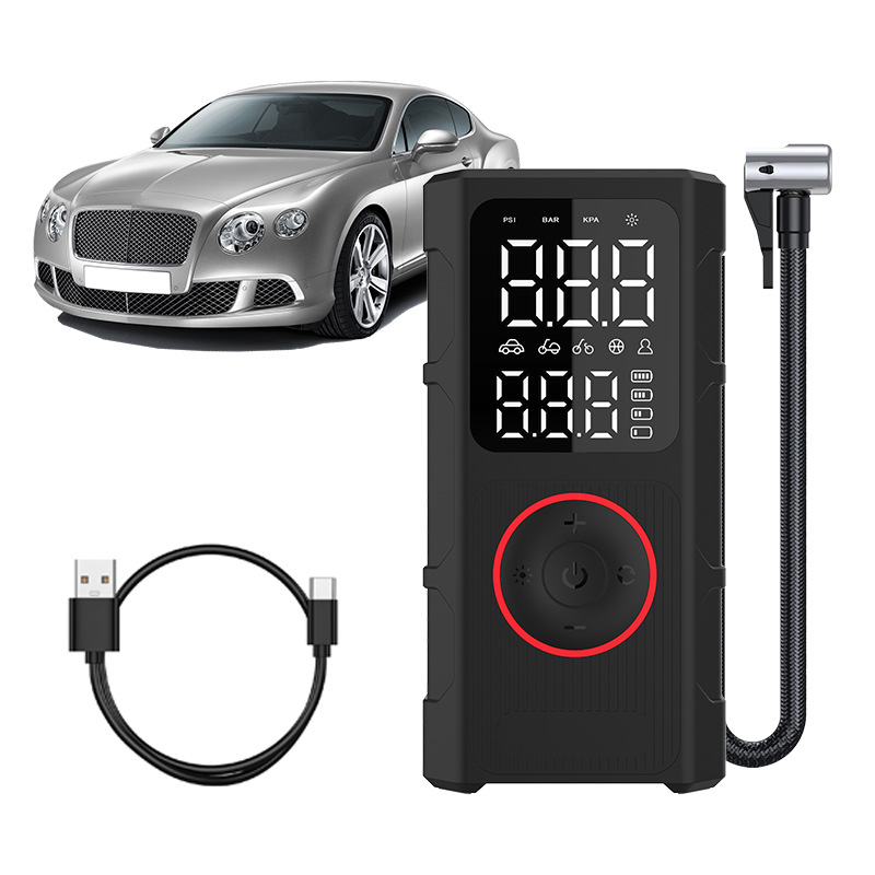 P020跨境17缸车载充气泵智能充停快充双显便携轮胎汽车皮卡充气泵细节图