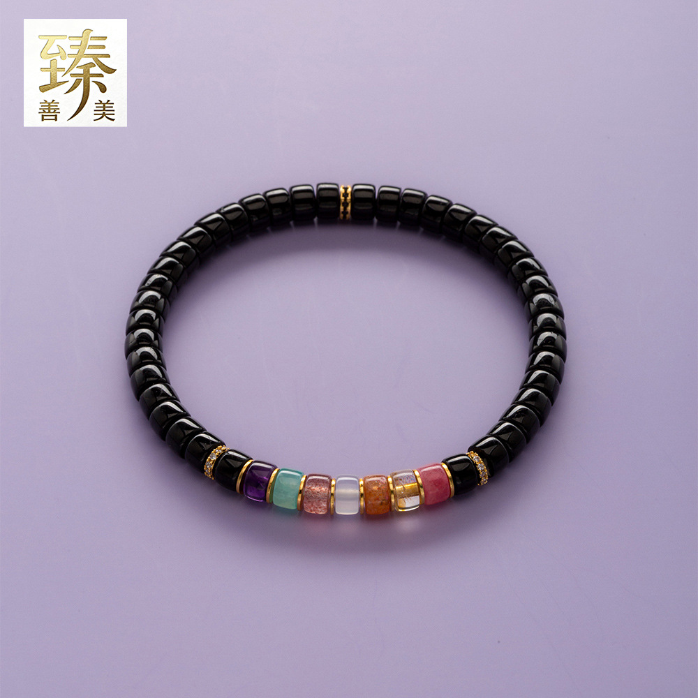 Natural crystal +925 silver + interlocking yellow dragon jade amethyst, amethyst bracelet, necklace, interlocking bracelet wholesale Application Scenario