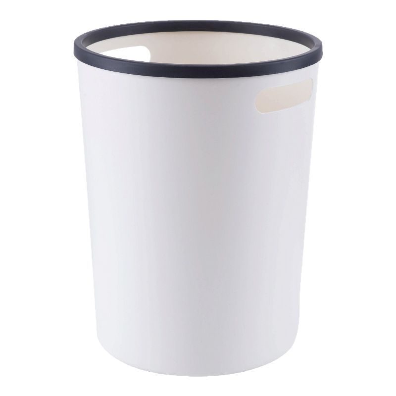 可印刷logo垃圾桶环保材质带提手分类垃圾筒家用客厅厨房厕所纸篓白底实物图