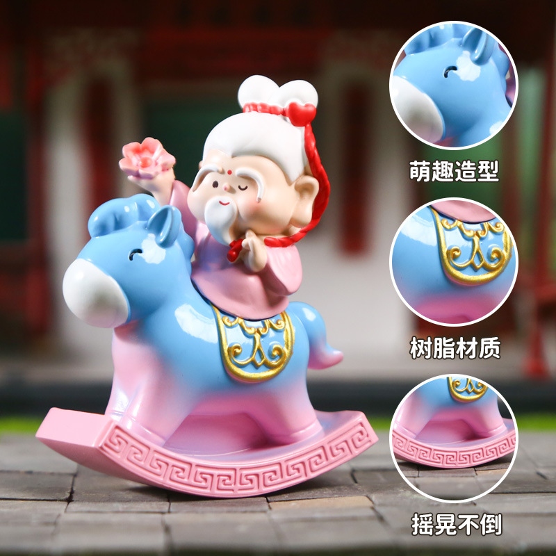 Yunjian Xianma Du Blind Box, trendy tabletop resin decorative figurines, toys, gifts, cute and fun decorative blind boxes Application Scenario
