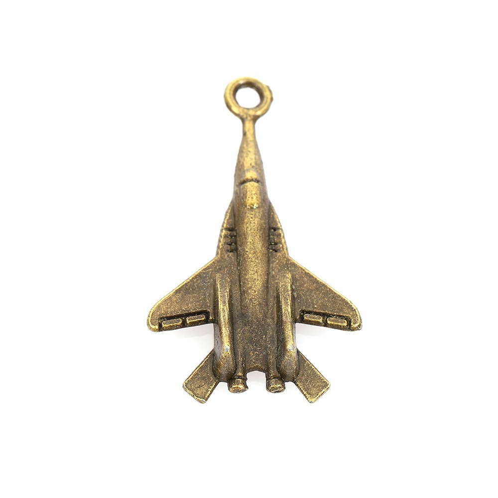 Creativo DIY aleación de zinc multicolor modelo de avión llavero artesanía pequeño regalo colgante Item Picture