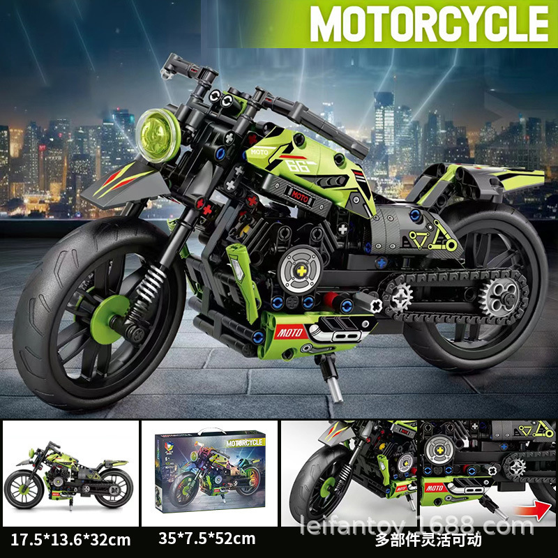 Wholesale of new Koharley off-road motorcycle puzzle building model toys compatible with Lego bricks