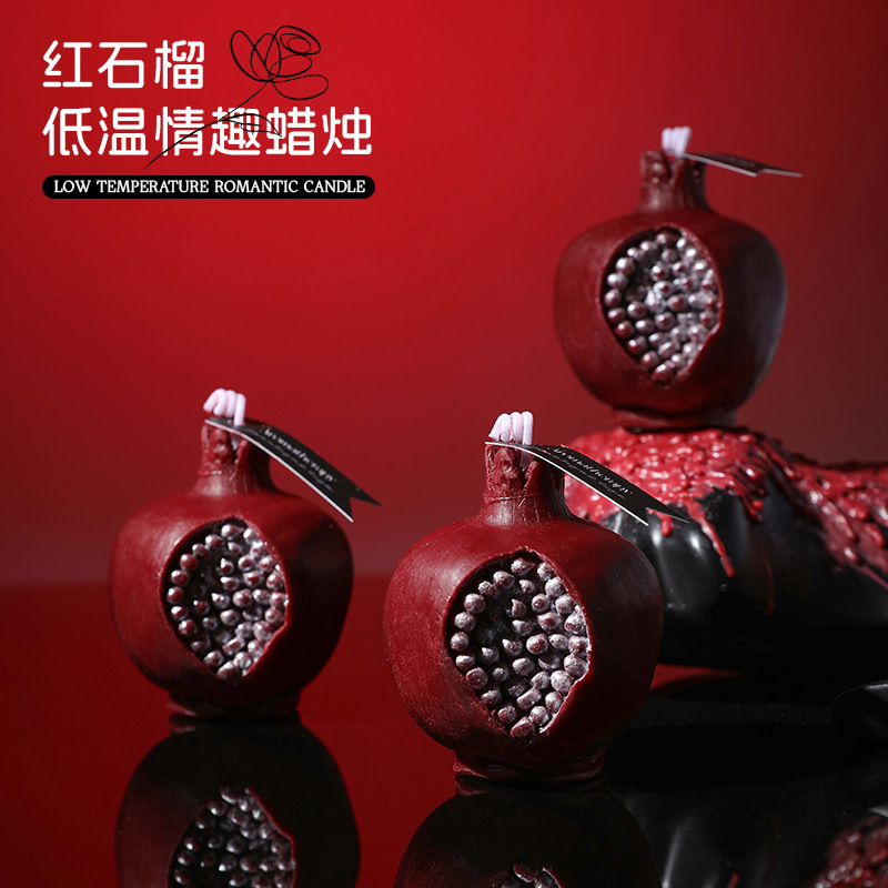 Cross-border low-temperature candles, red pomegranate niche fragrance, Everything goes well aromatherapy candles, indoor home festival gifts