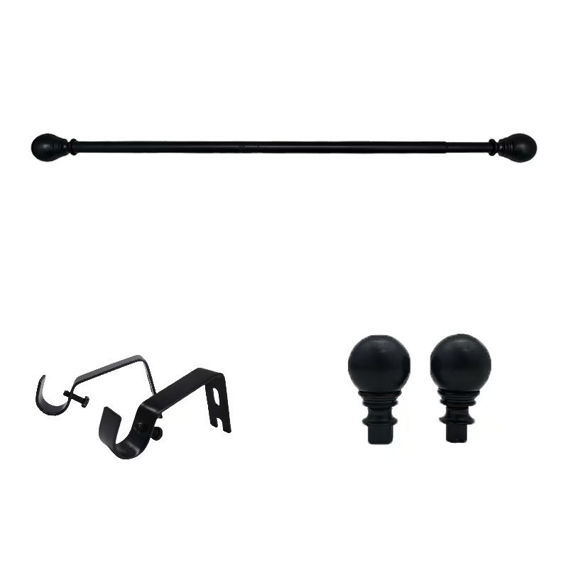 窗帘杆/窗帘罗马杆/暗装窗帘轨道/窗帘头配件金属/下床帘杆长1.4米白底实物图