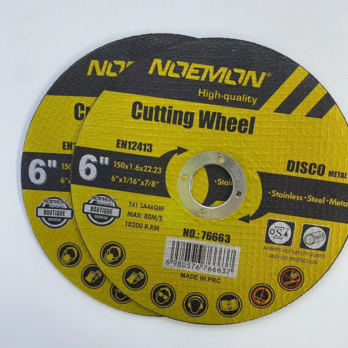 Nomon 6-inch 150mm Nomon yellow cutting disc 1.2*22.2 high-efficiency cutting cross-border wholesale grinding wheel polishing disc details Picture