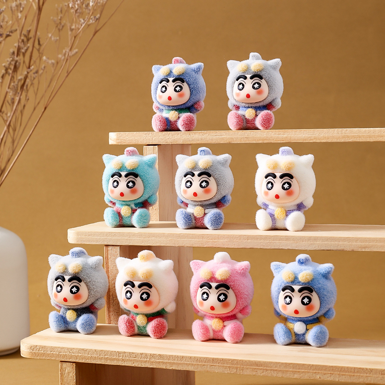 新款植绒超人小新萌粒公仔卡通萌粒摆件 diy钥匙挂件潮玩盲盒盲袋