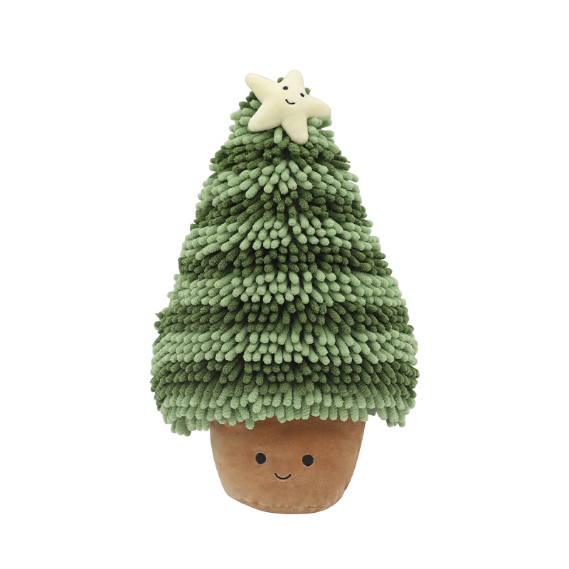 Wholesale of cartoon Christmas tree Chenille hand towels, multi-functional little tree creative hand towels and plush toys Item Picture