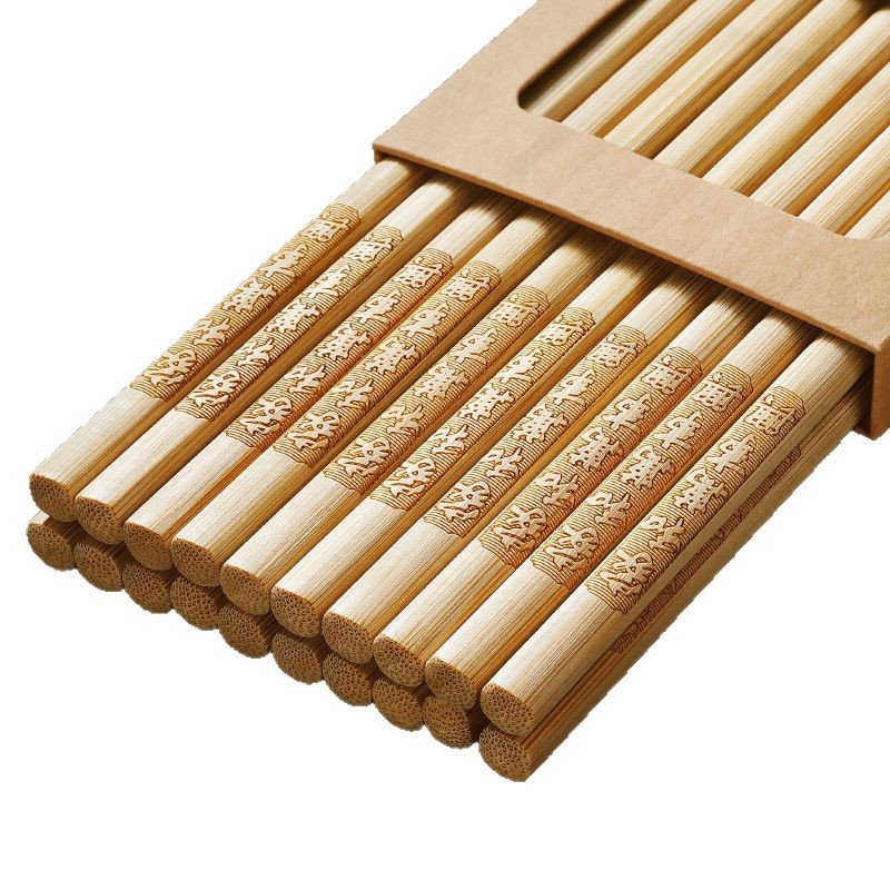 筷子儿童卡通/好管家/地摊竹筷10双吸卡装/餐具/筷子白底实物图