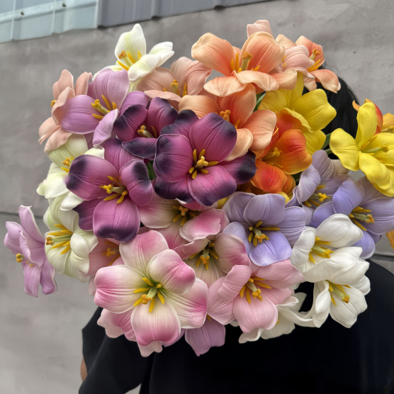 仿真花DIY发饰配件/仿真花/5朵塑膠花/假花/假花批发产品图