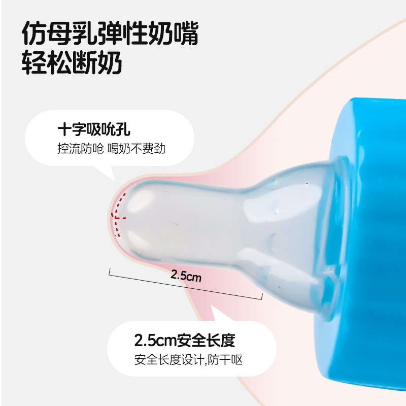 50ml baby bottle, food-grade silicone nipple for newborns, eco-friendly PP baby bottle, mother and baby products factory wholesale Specification image