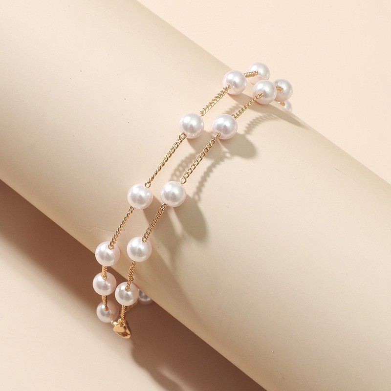 韩版简约森系冷淡风甜美小清新手链时尚气质潮流小众设计珍珠手链细节图