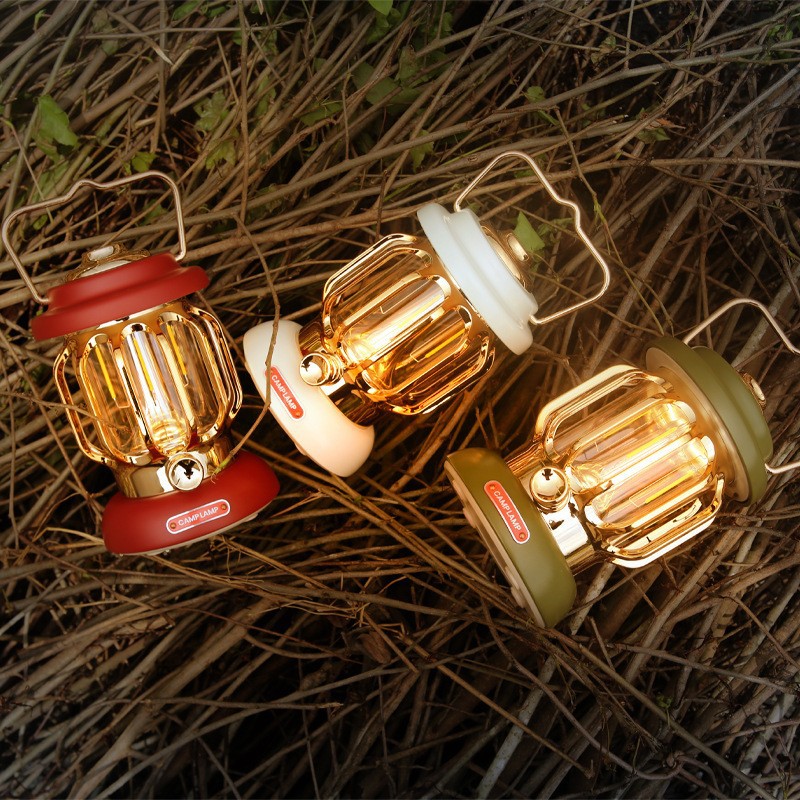 Infinitely dimmable retro outdoor camping lamp, tent lamp, camping site horse lamp, ultra-long battery life, ultra-bright, rechargeable Specification image