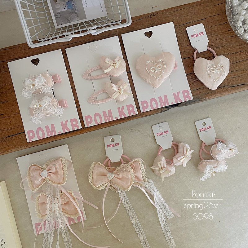 Primavera nuevo dulce rosa ballet niños horquilla cute todo incluido bebé lateral pelo roto franja clip loop Application Scenario