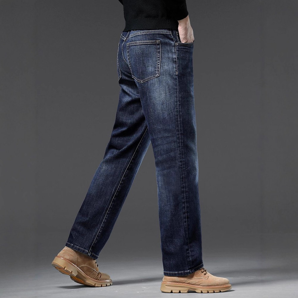 High-end men's 2026 Spring and Autumn new style versatile and fashionable high-waisted loose straight stretch men's denim trousers Application Scenario