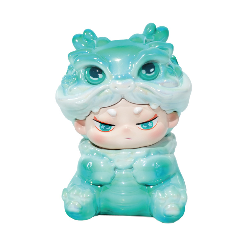 新款国潮兜兜瑞兽盲盒可爱貔貅公仔创意潮玩桌面树脂摆件生日礼物白底实物图