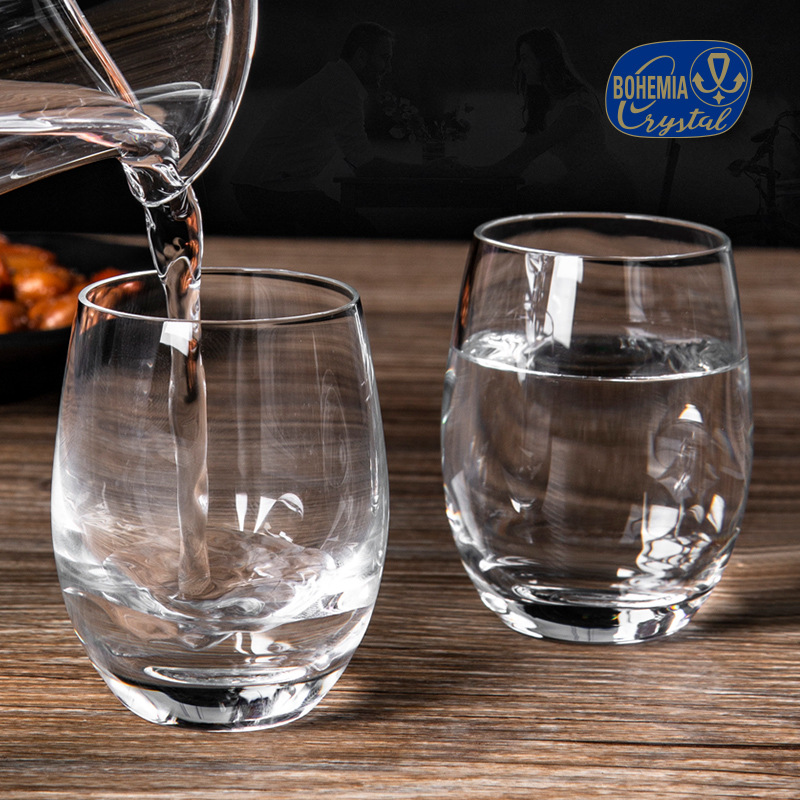 Czech imported lead-free crystal glass cups, thickened and simple style, high-temperature resistant and heat-resistant glass cups, wholesale for home and hotel use
