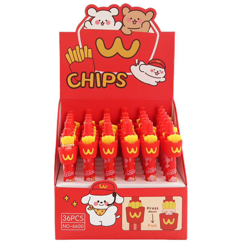 New cookie bear hide-and-seek surprise pen, creative cartoon shape press type gel pen, high appearance level signature pen Item Picture