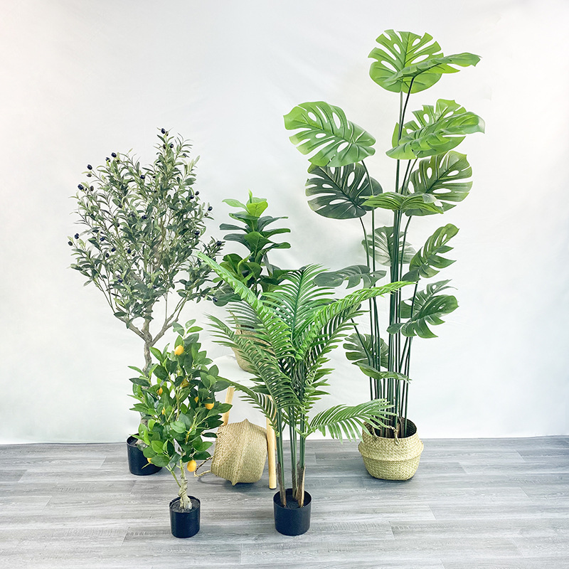 Large Nordic-style artificial plants, living room artificial green plants, artificial trees, traveler's banana potted plants, landscape decoration artificial green plants Application Scenario