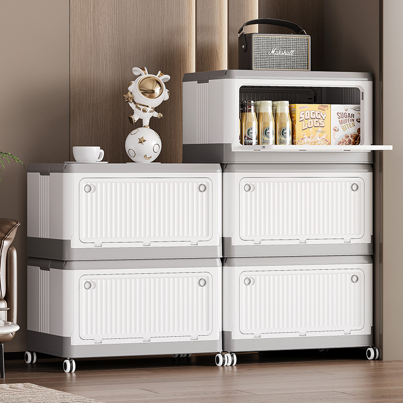 Bookcase storage box with wheels, classroom bookcase with handle, folding plastic, student dormitory, high school students' books Application Scenario