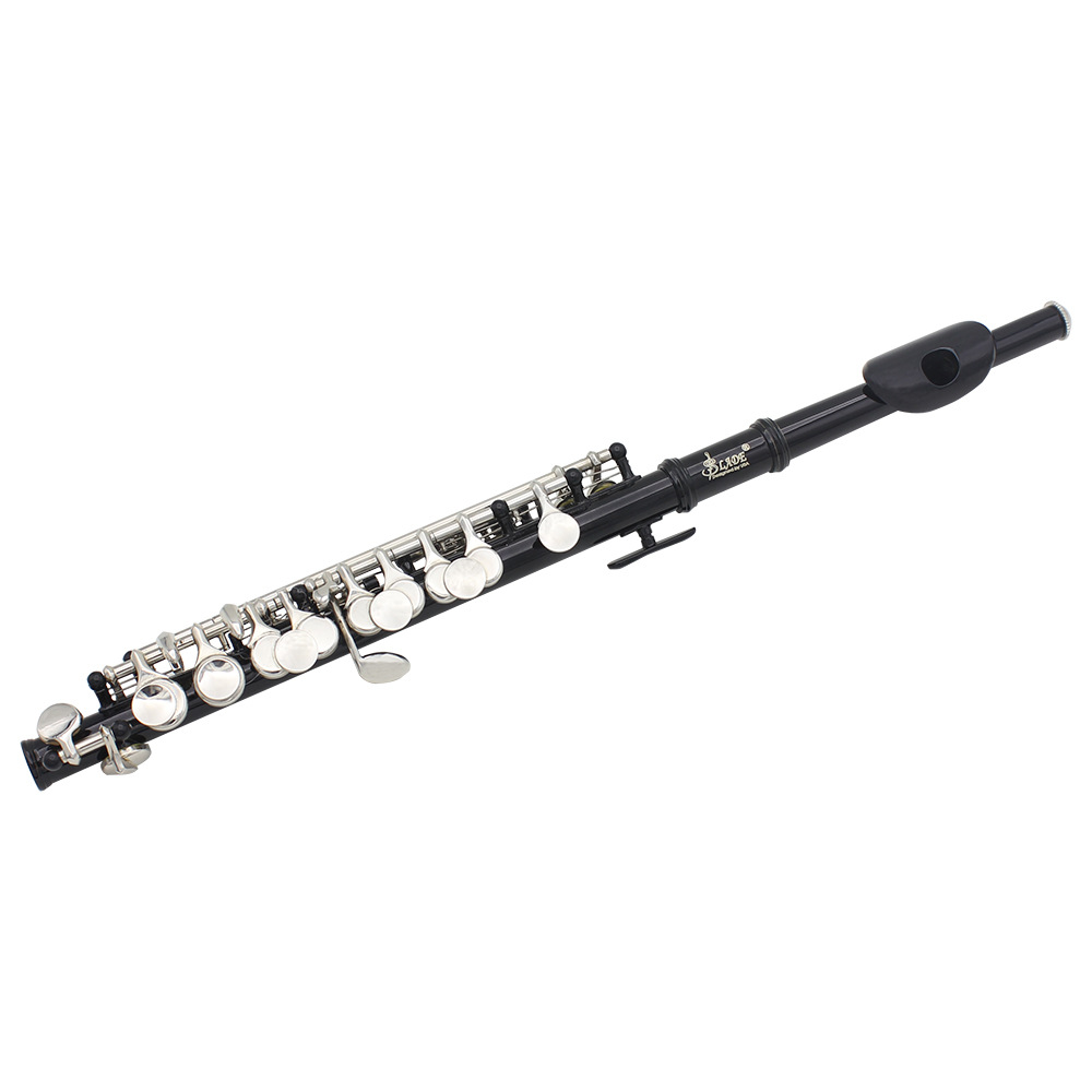 LADE piccolo instrument C key white copper nickel-plated piccolo, adult student band performance woodwind instrument piccolo leather case Specification image