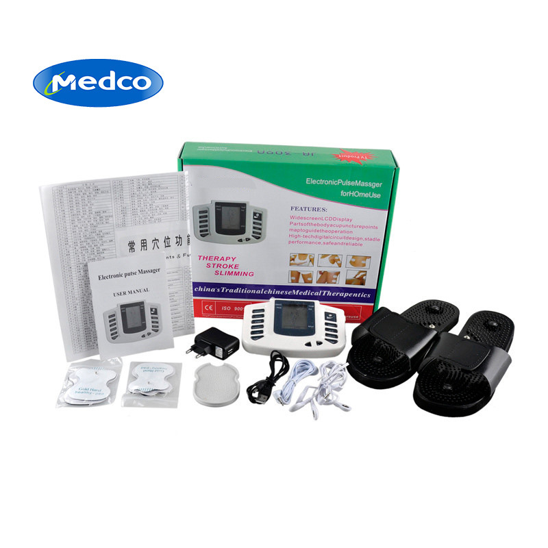 跨境专供JR-309A手持数码经络按摩仪理疗仪按摩器电子脉冲按摩贴