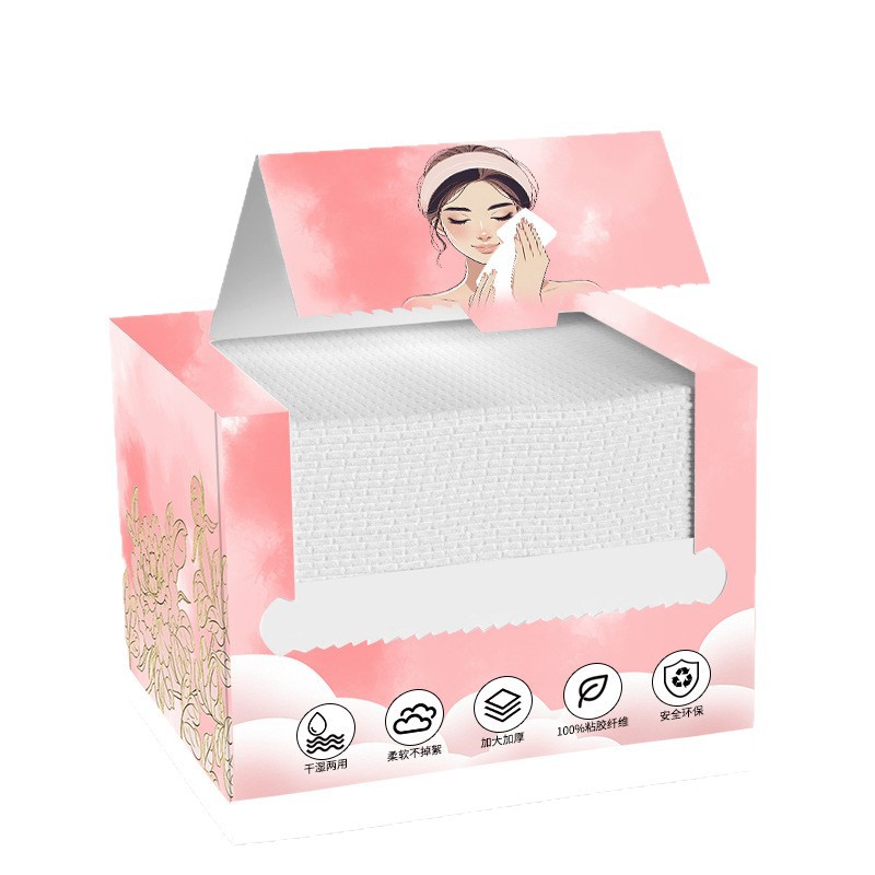 Amazon boxed disposable face towels, degradable cotton soft towels, absorbent facial cleansing makeup removers, made of eco-friendly materials Item Picture