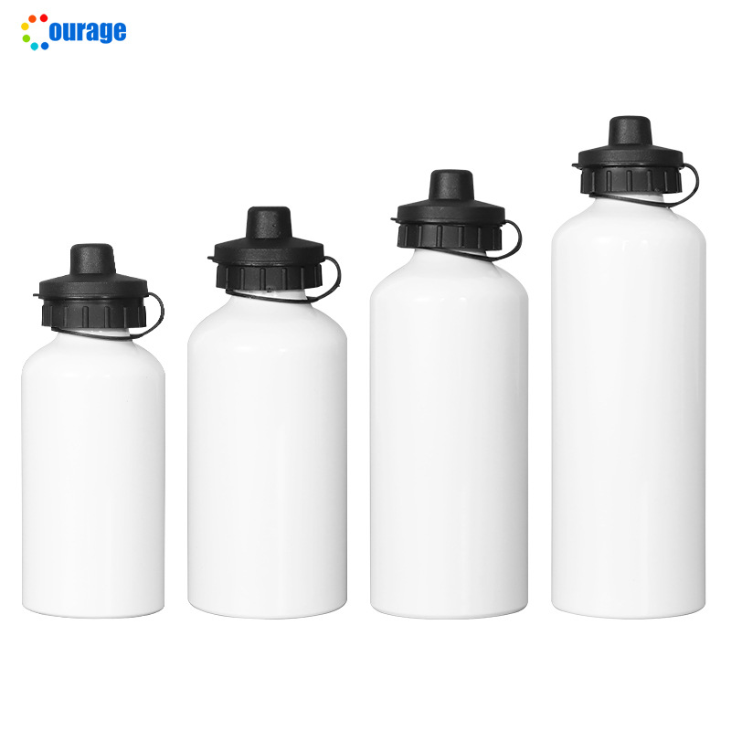 热转印运动水壶DIY可印图涂层水壶厂家直销变色杯水壶铝印图