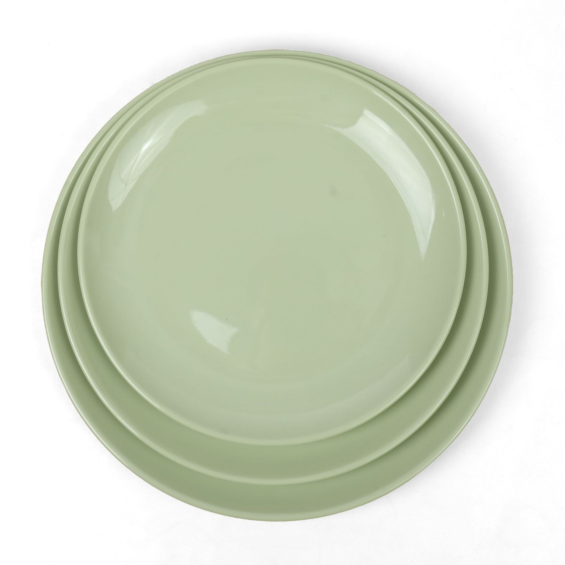 Melamine tableware plates for foreign trade restaurants, round hotel restaurant cold dish plates, imitation porcelain plates, stir-frying plates details Picture