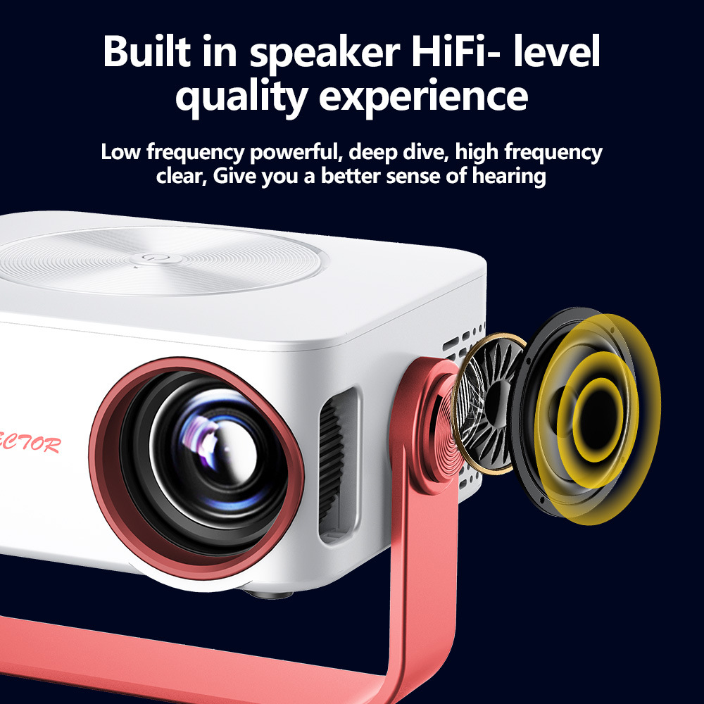 M60 [New BestSeller] Portable Projector, 1080P High-definition Thin Projector for Home use, Mobile phone Screen projection, WIFI details Picture